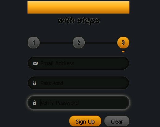 CSS3实现分步注册表单